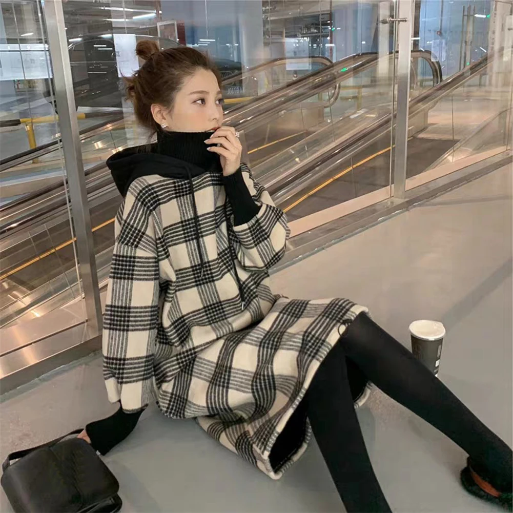 Hot Sale Plaid Sweatshirt Dress Classic Delicate Women Female Casual Plaid Pullovers Plaid High Neck Hooded Long Dress
Hot Sale Plaid Sweatshirt Dress Classic Delicate Women Female Casual Plaid Pullovers Plaid High Neck Hooded Long Dress