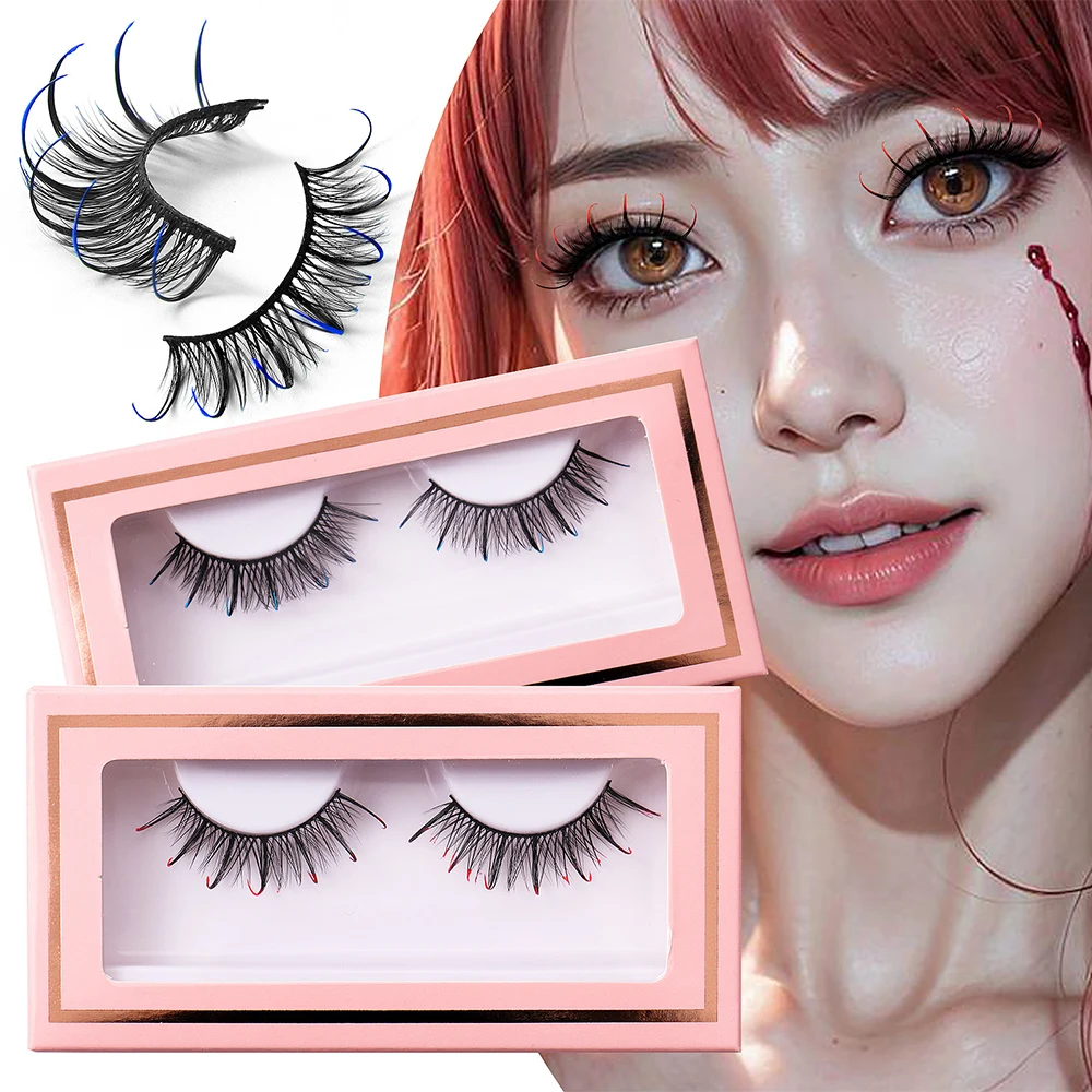 1Pair Colored Mink Eyelashes Halloween Makeup Tools Natural Soft Eyelash Extension Long Halloween Style Curly Fake Eyelashes
1Pair Colored Mink Eyelashes Halloween Makeup Tools Natural Soft Eyelash Extension Long Halloween Style Curly Fake Eyelashes