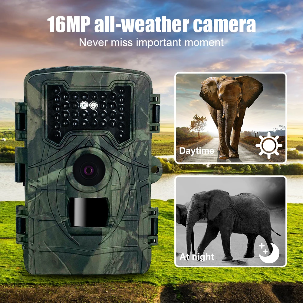 Trail Camera 16MP 1080P With Night Vision Motion Activated 0.2s Trigger Time Waterproof Outdoor Wildlife Camera Monitoring
Trail Camera 16MP 1080P With Night Vision Motion Activated 0.2s Trigger Time Waterproof Outdoor Wildlife Camera Monitoring
