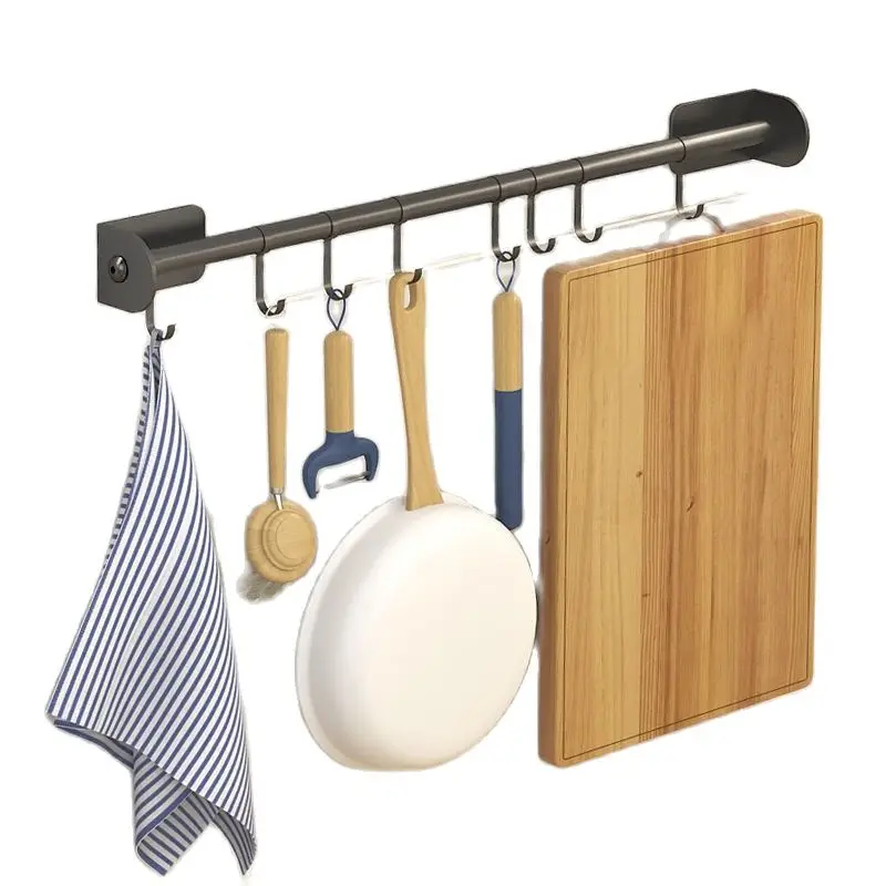 Kitchen Hook Hanging Rod Hole Free Wall Hanging Wall Pot Shovel Storage Rack Chopping Board Spoon Shovel Storage Rack Artifact
Kitchen Hook Hanging Rod Hole Free Wall Hanging Wall Pot Shovel Storage Rack Chopping Board Spoon Shovel Storage Rack Artifact