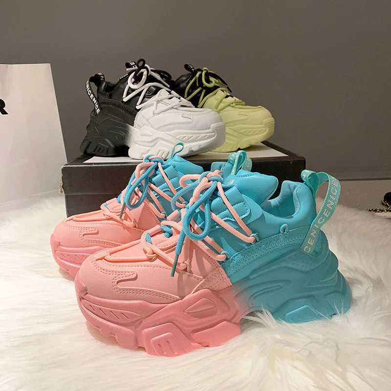Autumn Women Chunky Sneakers New Design Colorful Woman Shoes Thick Sole Fashion Girls Platform Sneakers Ladies Sport Shoes
Autumn Women Chunky Sneakers New Design Colorful Woman Shoes Thick Sole Fashion Girls Platform Sneakers Ladies Sport Shoes