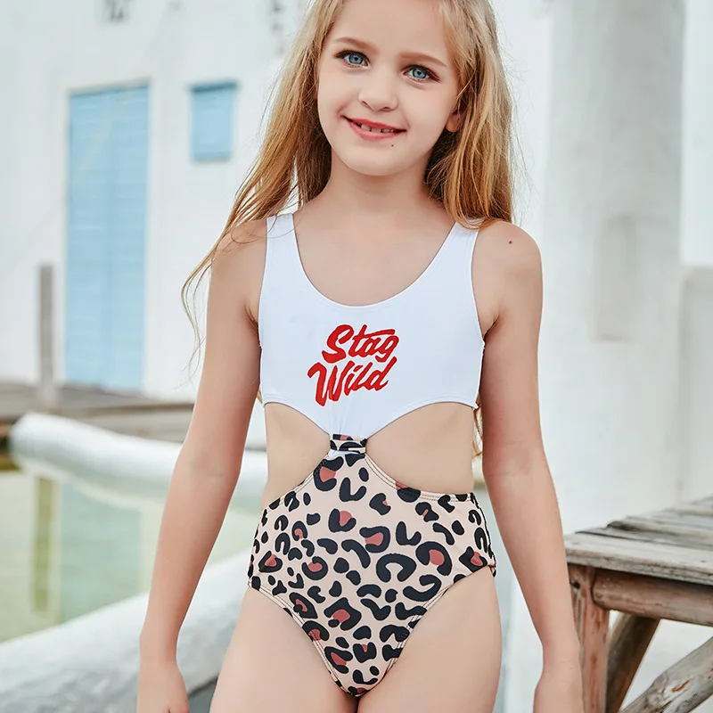 Children's Swimsuit Women's Alphabet Print Fashion Leopard Print Stitching One-piece Cut Girls Swimsuit Bikini
Children's Swimsuit Women's Alphabet Print Fashion Leopard Print Stitching One-piece Cut Girls Swimsuit Bikini