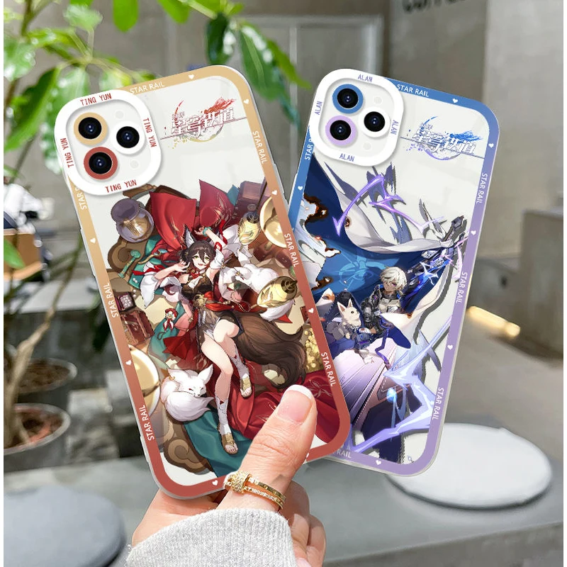 Прозрачный силиконовый чехол с рисунком из аниме Honkai:Star Rail, мягкий чехол для iPhone 11-14Pro, противоударные чехлы для телефонов с подушкой
Прозрачный силиконовый чехол с рисунком из аниме Honkai:Star Rail, мягкий чехол для iPhone 11-14Pro, противоударные чехлы для телефонов с подушкой