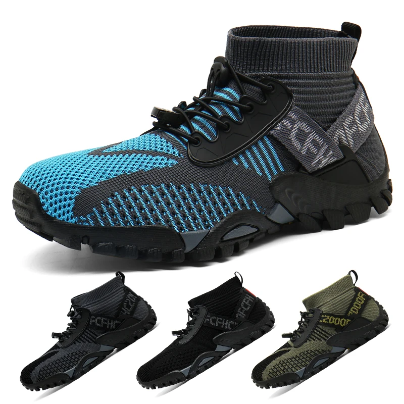 Men's high-top hiking shoes Mesh breathable wading sneakers Outdoor rock climbing non-slip hiking shoes Wear-resistant sneakers
Men's high-top hiking shoes Mesh breathable wading sneakers Outdoor rock climbing non-slip hiking shoes Wear-resistant sneakers