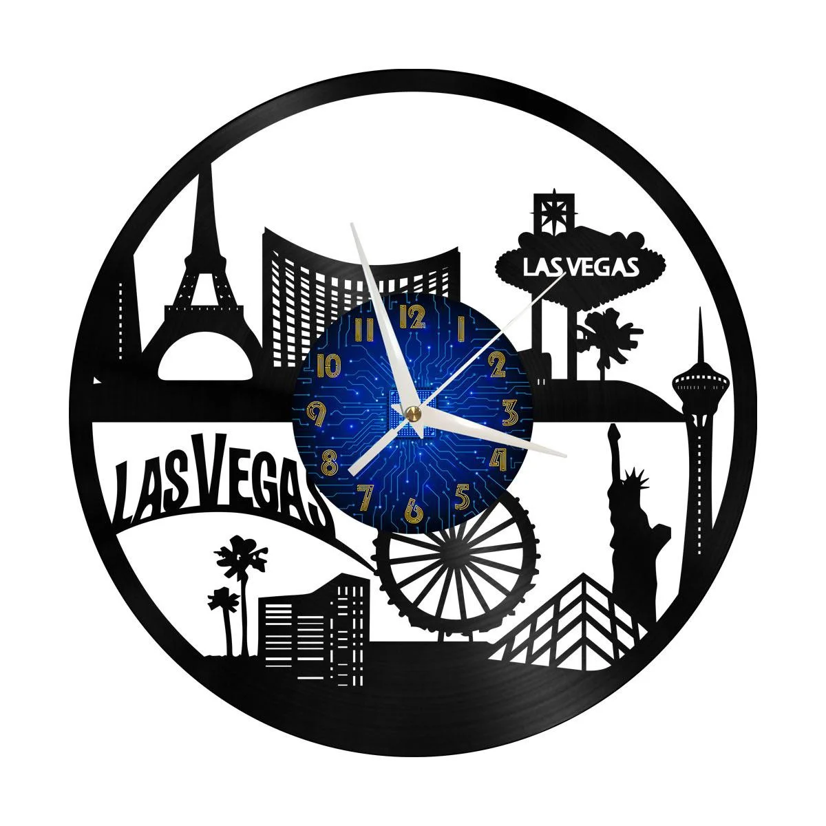 Las Vegas City View 4 Vinyl Wall Clock, Vinyl Record Clock Wall Art Silent & Non-ticking
Las Vegas City View 4 Vinyl Wall Clock, Vinyl Record Clock Wall Art Silent & Non-ticking