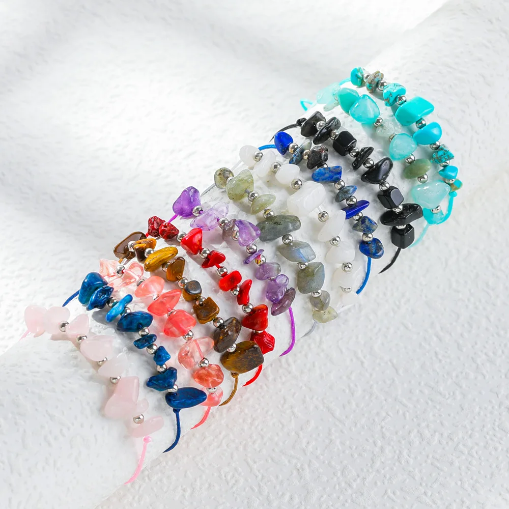 Fashion Healing Crystal Bracelets for Women Girls Natyral Chip Bead Chakra Bracelet Adjustable Wish Bracelet Jewelry Gifts
Fashion Healing Crystal Bracelets for Women Girls Natyral Chip Bead Chakra Bracelet Adjustable Wish Bracelet Jewelry Gifts