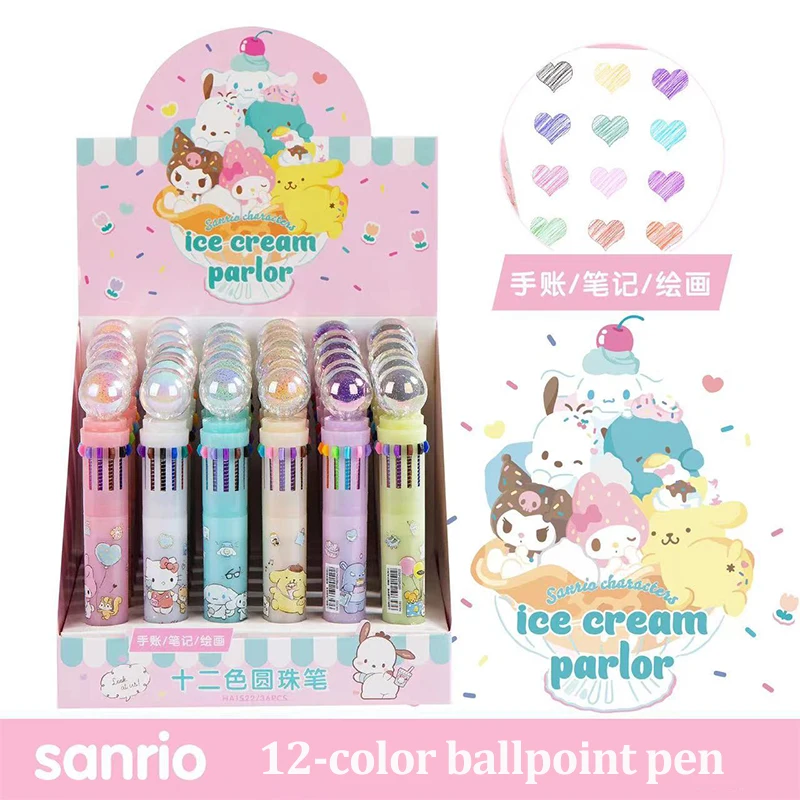 6pcs/36pcs New Sanrio 12-color Ballpoint Pen Cartoon Drawing Multi-color Ballpoint Pen Student Stationery Cute Ballpoint Pen
6pcs/36pcs New Sanrio 12-color Ballpoint Pen Cartoon Drawing Multi-color Ballpoint Pen Student Stationery Cute Ballpoint Pen