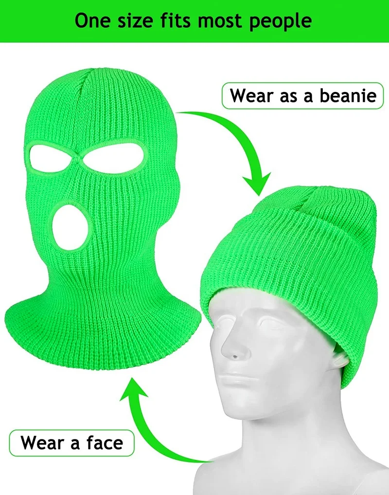 Winter Anti-cold Riding Mask Outdoor Sports Knitted Designer Neon Balaclava Three Hole Ski Mask
Winter Anti-cold Riding Mask Outdoor Sports Knitted Designer Neon Balaclava Three Hole Ski Mask