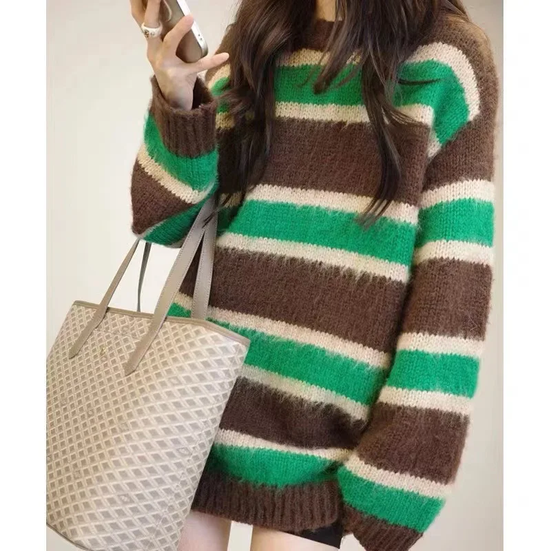 Kintted Thick Women Y2k Pullovers Striped O-neck Autumn Winter Hooded Jumper Crochet Long Sleeve Sweater Sexy Jumper Cardigan
Kintted Thick Women Y2k Pullovers Striped O-neck Autumn Winter Hooded Jumper Crochet Long Sleeve Sweater Sexy Jumper Cardigan