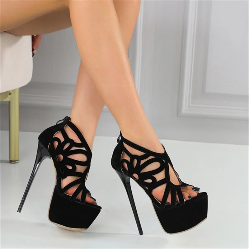Summer Sexy Ladies Sandals Stiletto Open Toe Zipper Club High Heels Shoes Hollow Weave Platform Shoes Fashion Women's Sandals 
Summer Sexy Ladies Sandals Stiletto Open Toe Zipper Club High Heels Shoes Hollow Weave Platform Shoes Fashion Women's Sandals
