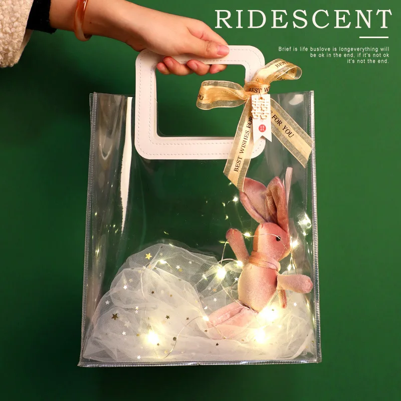 PVC Transparent Tote Bag Gift Bag Wedding Party Event With Raffia Grass Gift Craft Environmentally Travel Decor Box Packaging
PVC Transparent Tote Bag Gift Bag Wedding Party Event With Raffia Grass Gift Craft Environmentally Travel Decor Box Packaging