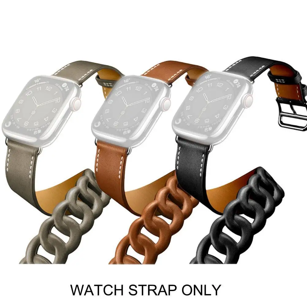 Leather Double Circle Sun Buckle Fashion Strap for Apple watch Strap 41/45mm 40/44mm 38/42mm Watch Strap
Leather Double Circle Sun Buckle Fashion Strap for Apple watch Strap 41/45mm 40/44mm 38/42mm Watch Strap
