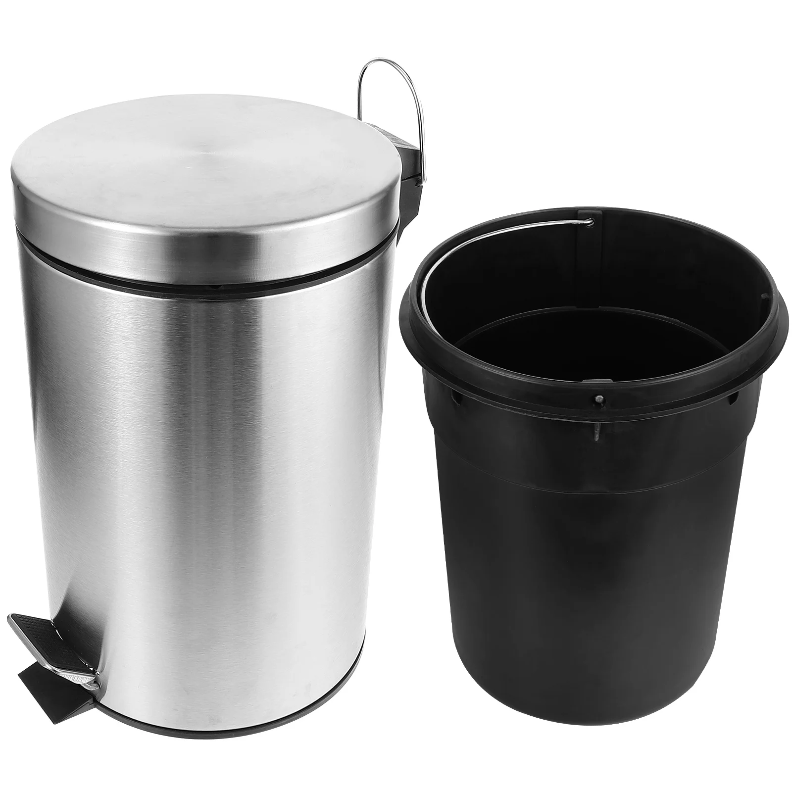 Living Room Trash Can Garbage Bin Stainless Steel Trash Bucket Office Covered Metal Trash Container(5L)
Living Room Trash Can Garbage Bin Stainless Steel Trash Bucket Office Covered Metal Trash Container(5L)