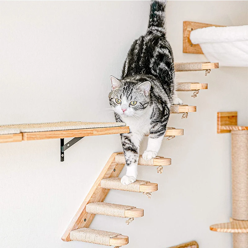 Scratching Perch Cat Toys House Wall-mounted Furniture Frame Kitten Tree Cat Climbing Cat Post Wooden Wall Shelf Pet Ladder Cat
Scratching Perch Cat Toys House Wall-mounted Furniture Frame Kitten Tree Cat Climbing Cat Post Wooden Wall Shelf Pet Ladder Cat