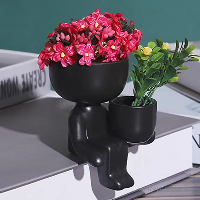 Nordic creative art modeling sculpture figure holding flowerpot pot pot garden home garden decoration tabletop ceramic flowerpot
Nordic creative art modeling sculpture figure holding flowerpot pot pot garden home garden decoration tabletop ceramic flowerpot