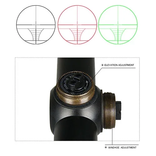 

PPT Tactical Accessories Hunting Scopes Optical Weapon Sights 3-9x40E Red Green Illuminated Rifle Scope Airsoft