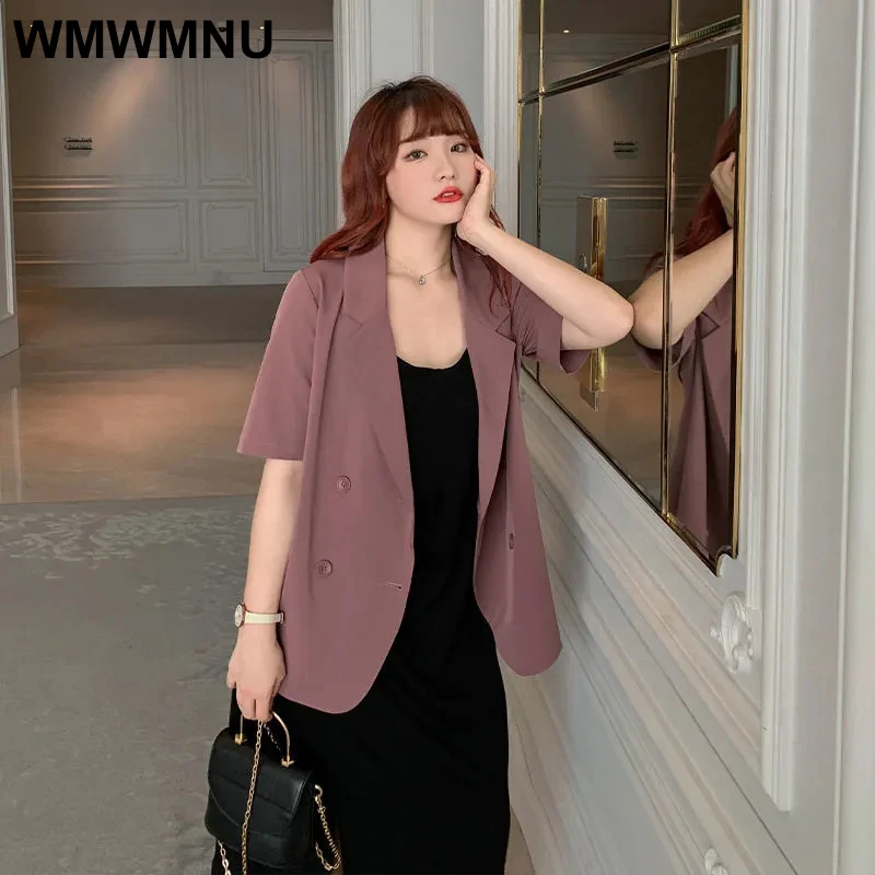 Пиджак женский слитный двубортный с коротким рукавом, свободный офисный костюм, Повседневная Верхняя одежда средней длины, большие размеры...
Пиджак женский слитный двубортный с коротким рукавом, свободный офисный костюм, Повседневная Верхняя одежда средней длины, большие размеры...
