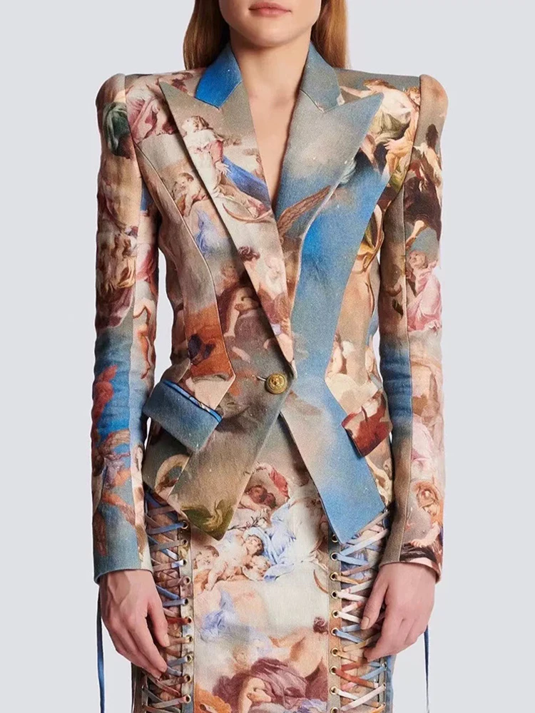 DesireFair Spring And Autumn Models Printed Blazer Straps Jacket Top Package Hip Half-Body Skirt Elegant Slim High Street Fashio
DesireFair Spring And Autumn Models Printed Blazer Straps Jacket Top Package Hip Half-Body Skirt Elegant Slim High Street Fashio