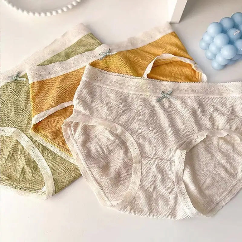 Seamless Plus Size Panties Women Underwear Lace Mid-Rise Breathable Briefs Japanese Solid Bow Underpants
Seamless Plus Size Panties Women Underwear Lace Mid-Rise Breathable Briefs Japanese Solid Bow Underpants