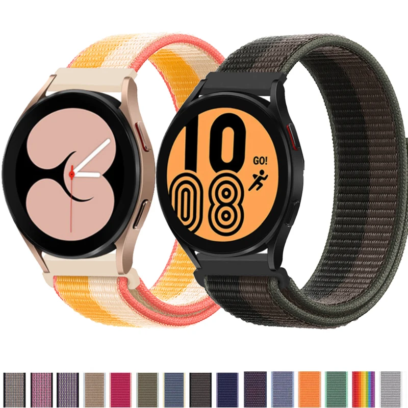 Ремешок нейлоновый для Samsung Galaxy Watch 4/3/Galaxy watch 46 мм/active 2 amazfit браслет-петля HUAWEI GT2/Pro/2E