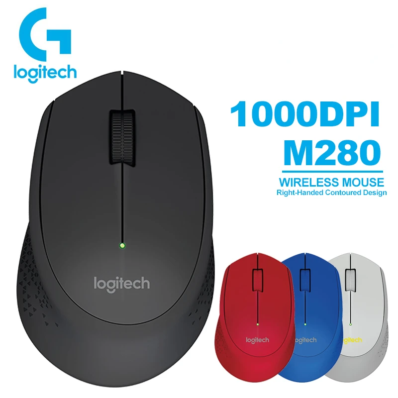

Мышь Logitech M280 беспроводная, 1000DPI, 2,4 ГГц