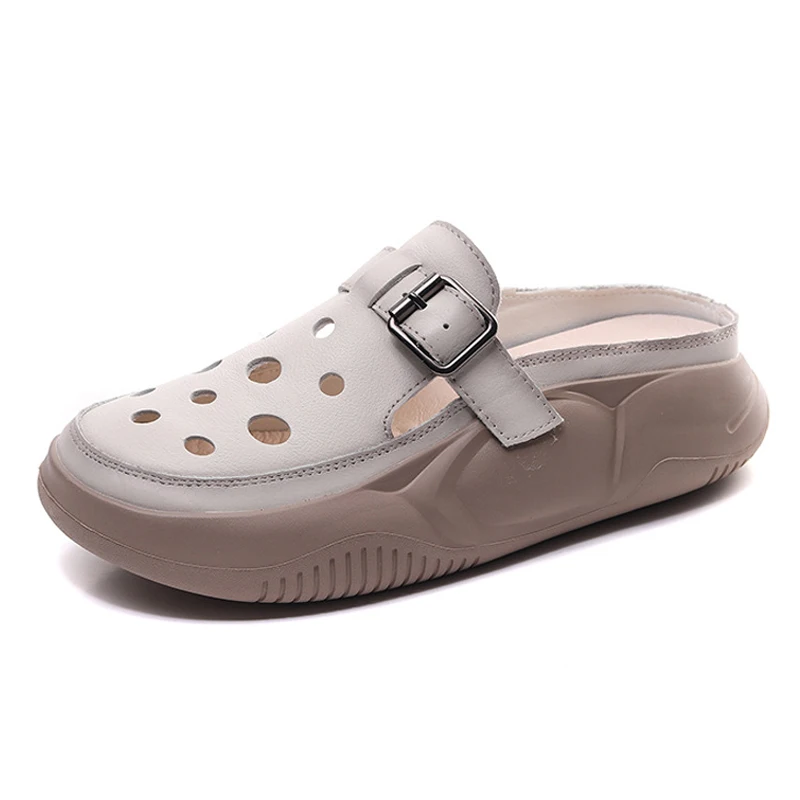 New Women Slippers Fashion Retro Genuine Leather Sandals Summer 2022 Hollow Platform Beach Slippers Comfort Women's Shoes Soft
New Women Slippers Fashion Retro Genuine Leather Sandals Summer 2022 Hollow Platform Beach Slippers Comfort Women's Shoes Soft