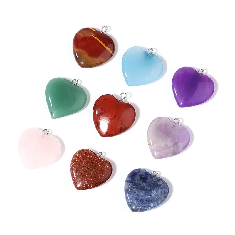 20x20mm Natural Heart Stone Pendant Romantic Couple Lucky Charms Jewelry Bracelets Necklace Accessories Love Gifts Finding
20x20mm Natural Heart Stone Pendant Romantic Couple Lucky Charms Jewelry Bracelets Necklace Accessories Love Gifts Finding