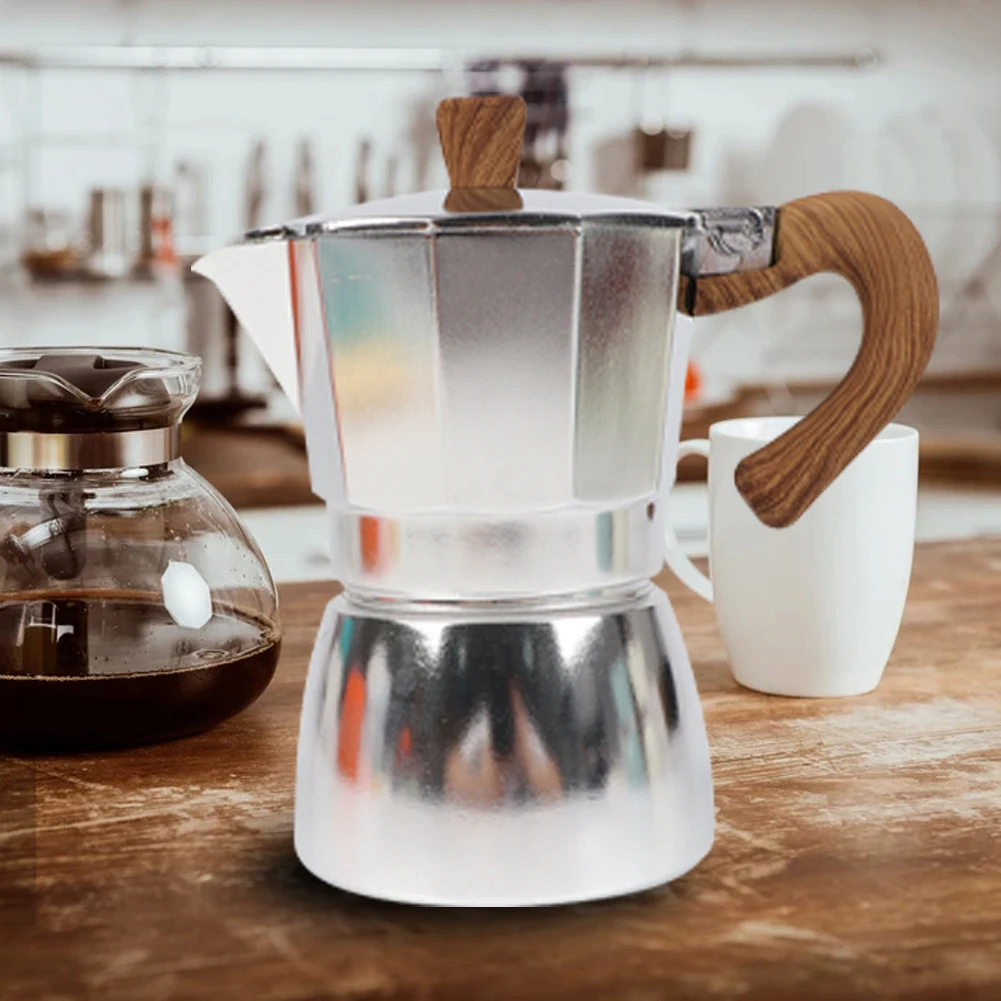 150/300ml Stovetop Espresso Coffee Maker Pot Aluminum Moka Pot Italian Stovetop Coffee Maker Pot For Home Office Cafe Coffeeware
150/300ml Stovetop Espresso Coffee Maker Pot Aluminum Moka Pot Italian Stovetop Coffee Maker Pot For Home Office Cafe Coffeeware
