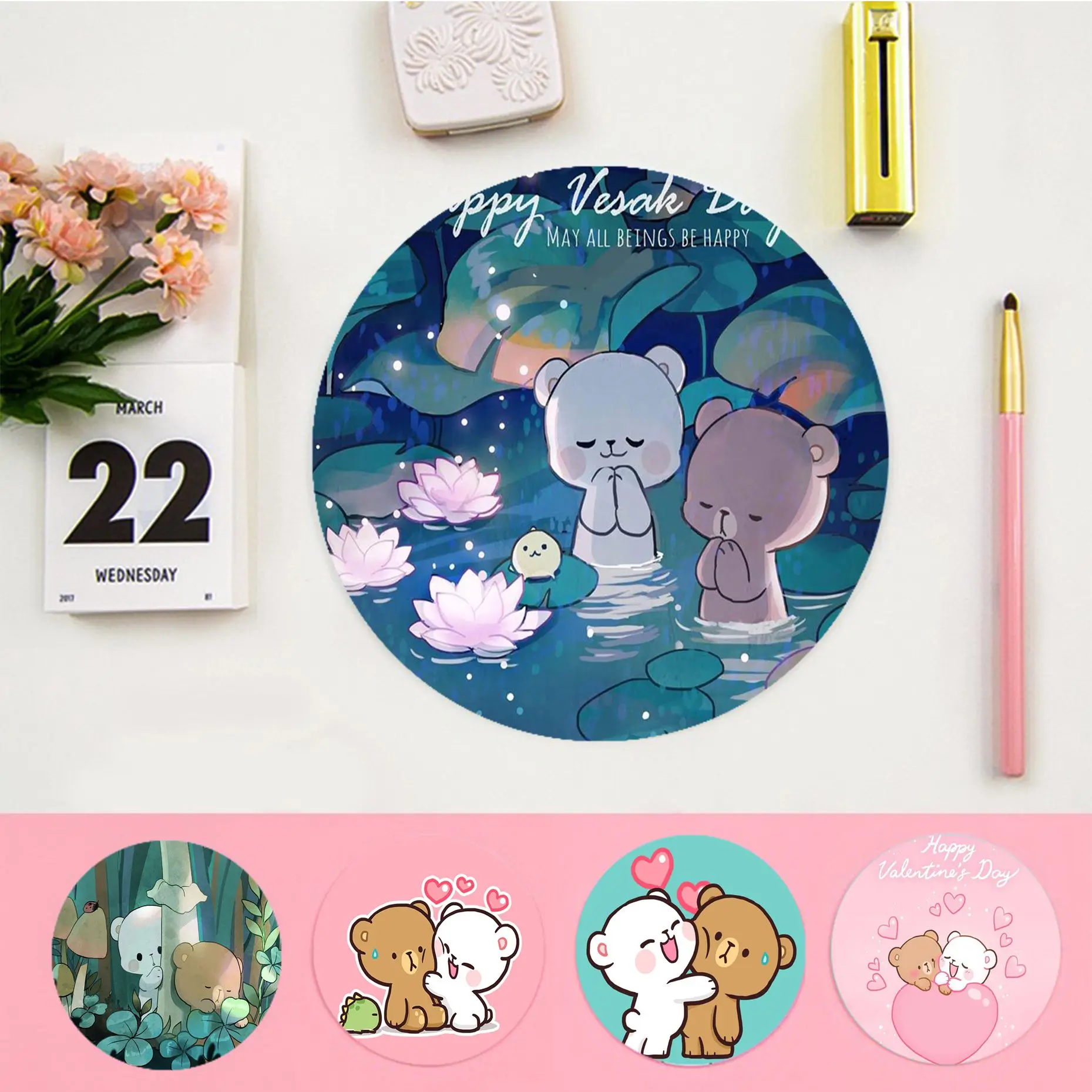 Milk-Mocha B-BearS Mousepad INS Tide Round Keyboard Mat Table Mat Cabinet Gamer Desktop Mousepad Cup Mats Deskpad Home Decor
Milk-Mocha B-BearS Mousepad INS Tide Round Keyboard Mat Table Mat Cabinet Gamer Desktop Mousepad Cup Mats Deskpad Home Decor