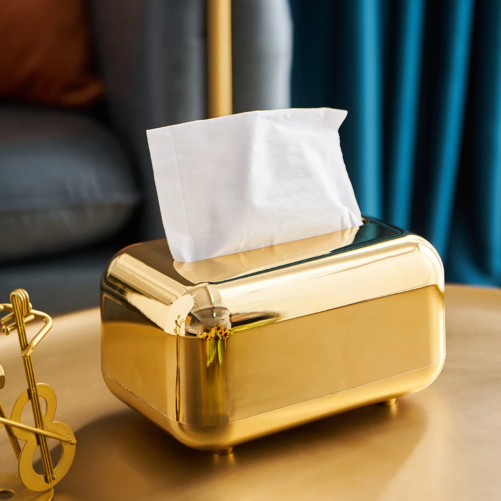 Golden Tissue Boxes Storage Napkin Holder Kitchen Tissue Box Tissue Paper Case Organizer Ornament Craft Desktop Tissue Holder
Golden Tissue Boxes Storage Napkin Holder Kitchen Tissue Box Tissue Paper Case Organizer Ornament Craft Desktop Tissue Holder