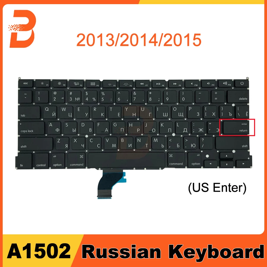 New Laptop a1502 Russia Small Enter Key Keyboard For Macbook Retina 13" A1502 Russian Keyboard 2013 2014 2015 Years
New Laptop a1502 Russia Small Enter Key Keyboard For Macbook Retina 13" A1502 Russian Keyboard 2013 2014 2015 Years
