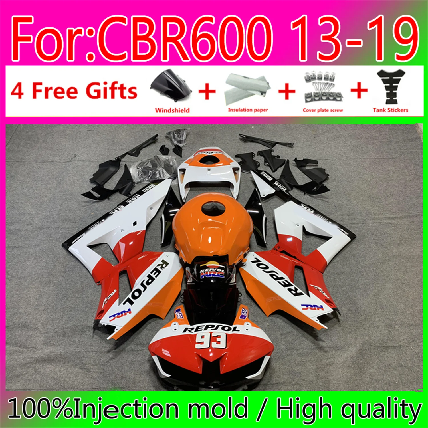 New ABS Motorcycle fairing kit For HONDA CBR600RR F5 2013 2014 2015 2016 CBR600 13 14 15 16 17 18 bodywork fairings SEPSOL
New ABS Motorcycle fairing kit For HONDA CBR600RR F5 2013 2014 2015 2016 CBR600 13 14 15 16 17 18 bodywork fairings SEPSOL