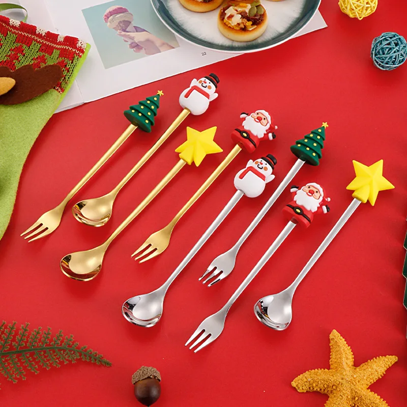 Idea Christmas Tableware Gift Set Stainless Steel Cutlery Visual Character Figure Coffee Spoons Fork
Idea Christmas Tableware Gift Set Stainless Steel Cutlery Visual Character Figure Coffee Spoons Fork