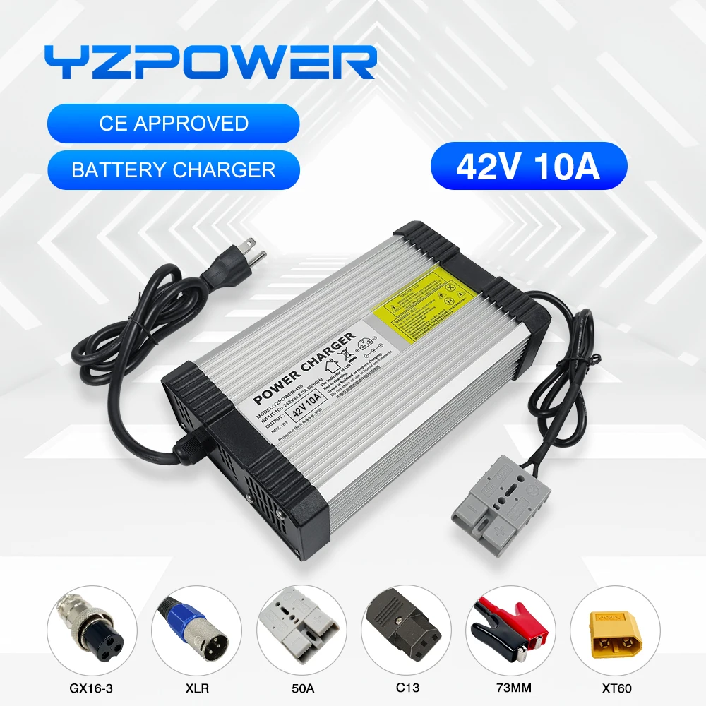 Литиевое зарядное устройство YZPOWER 42 в 10 А для 36 в литиевых батарей электрический велосипед скутер Алюминиевый металлический чехол быстрое зарядное устройство
Литиевое зарядное устройство YZPOWER 42 в 10 А для 36 в литиевых батарей электрический велосипед скутер Алюминиевый металлический чехол быстрое зарядное устройство