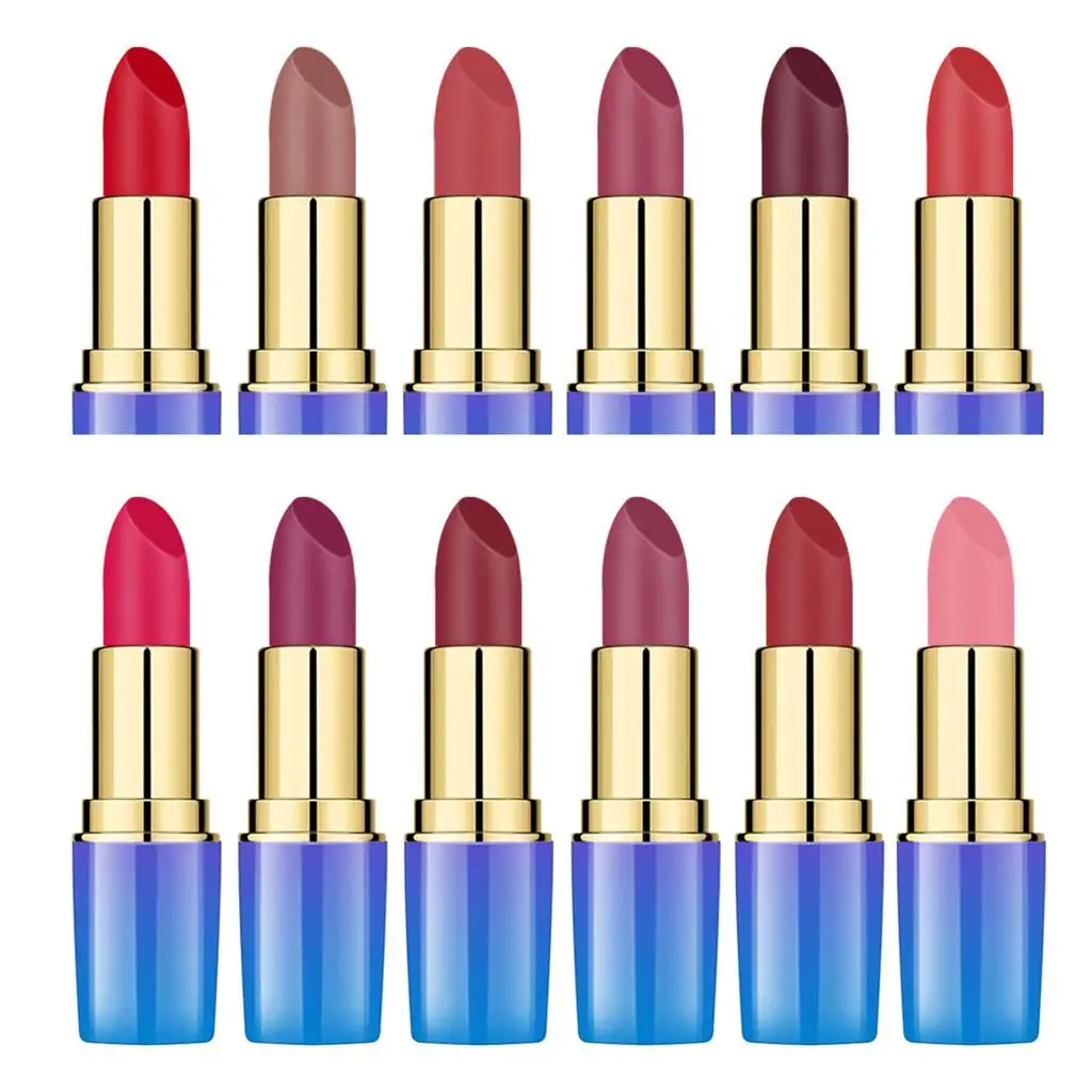 Набор из 12 матовых водостойких карандашей для губ
Набор из 12 матовых водостойких карандашей для губ