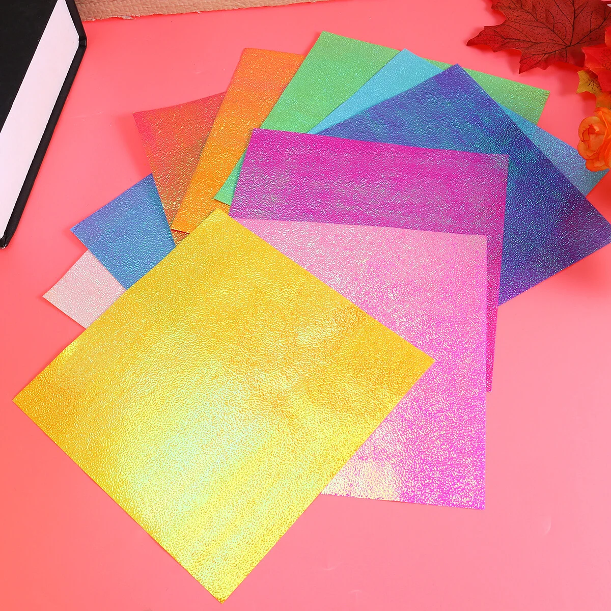 50pcs Iridescent Glitter Origami Paper Shiny Rainbow Square Folding Paper for DIY Craft Accessories 15CM ( )
50pcs Iridescent Glitter Origami Paper Shiny Rainbow Square Folding Paper for DIY Craft Accessories 15CM ( )