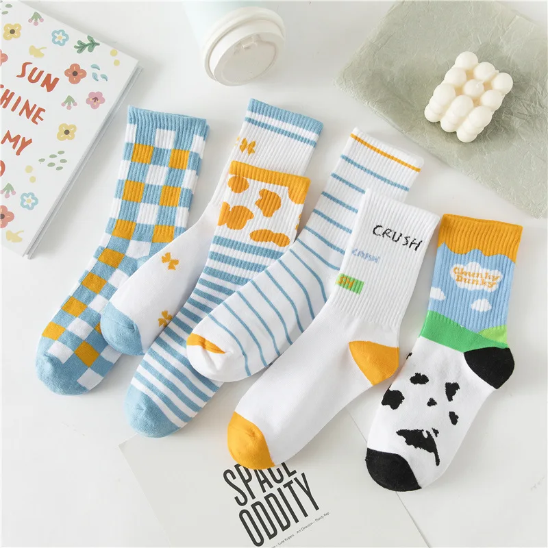 1 Pair cute cartoon ice cream tube socks blue plaid striped milk cotton socks school sports four seasons universal girl socks
1 Pair cute cartoon ice cream tube socks blue plaid striped milk cotton socks school sports four seasons universal girl socks