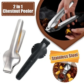 Chestnut Clip Nutcracker Opener Nuts Peeler Shelling Walnut Cracker Sheller Stainless Steel/Plastic Kitchen Pliers Accessories