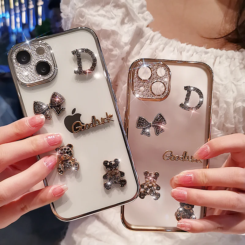 Rhinestone Bear Phone Case for IPhone 11 12 13 Pro Max Light Luxury Case for IPhone 13 11 Mobile Phone Case Lens Protection Case
Rhinestone Bear Phone Case for IPhone 11 12 13 Pro Max Light Luxury Case for IPhone 13 11 Mobile Phone Case Lens Protection Case