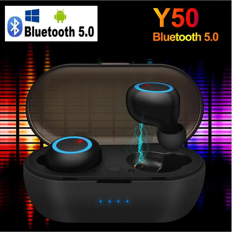 TWS Y50 Bluetooth Earphones Wireless Earbuds 350mAh Charging Box Wireless Headphone Stereo Sports Waterproof Headsets with Mic
TWS Y50 Bluetooth Earphones Wireless Earbuds 350mAh Charging Box Wireless Headphone Stereo Sports Waterproof Headsets with Mic