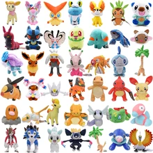 41 Styles Pokemon Plush Toys Shiny Lycanroc Dratini Ho-Oh Popplio Porygon Grafaiai Pachirisu Anime Stuffed Cartoon Peluche Doll