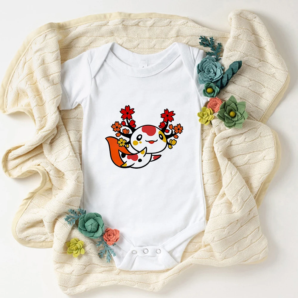 Cute Axolotl Design Aesthetic Clothes For Newborn Short Sleeve Kawaii Harajuku Baby Girl Bodysuit Fashion Europe Infant Onesies
Cute Axolotl Design Aesthetic Clothes For Newborn Short Sleeve Kawaii Harajuku Baby Girl Bodysuit Fashion Europe Infant Onesies
