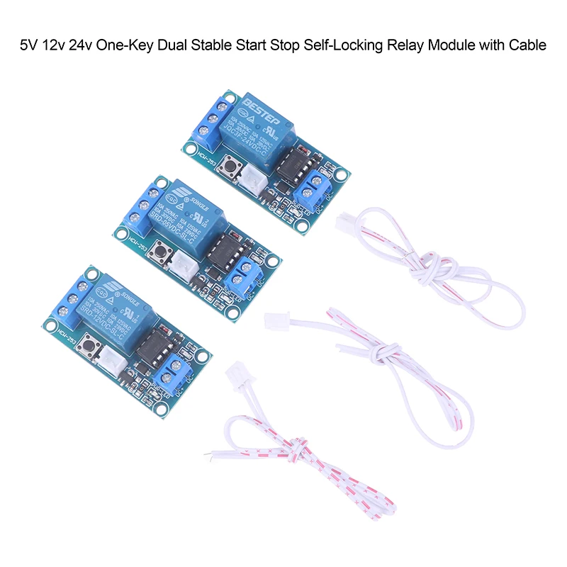 One-Key Dual Stable Start Stop Self-Locking Relay Module Single Chip Microcontroller Control Relay with Cable 5V 12v 24v
One-Key Dual Stable Start Stop Self-Locking Relay Module Single Chip Microcontroller Control Relay with Cable 5V 12v 24v