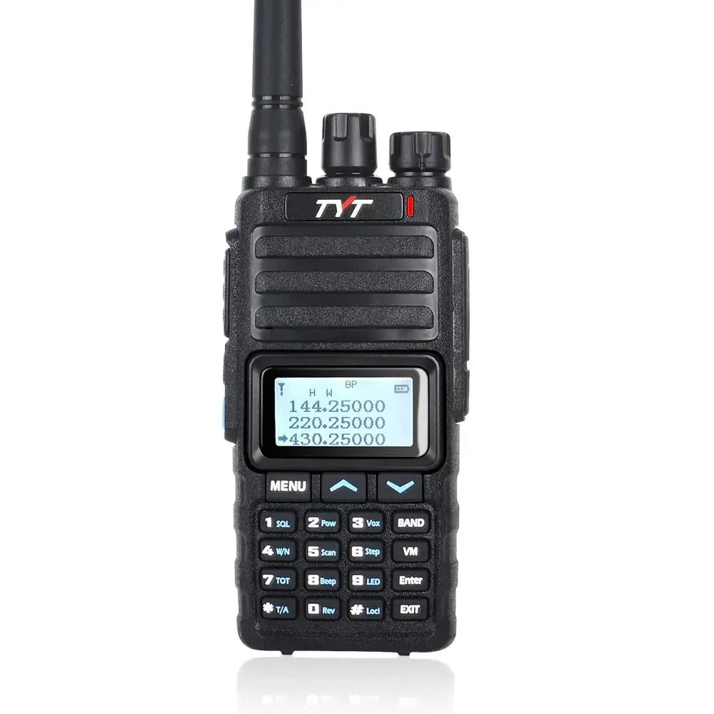 

Tri Band Walkie Talkie Scrambler UHF VHF 128ch 220-260MHz 136-174&400-470MHz Handheld Two Way Radio TYT TH-350 Transceiver