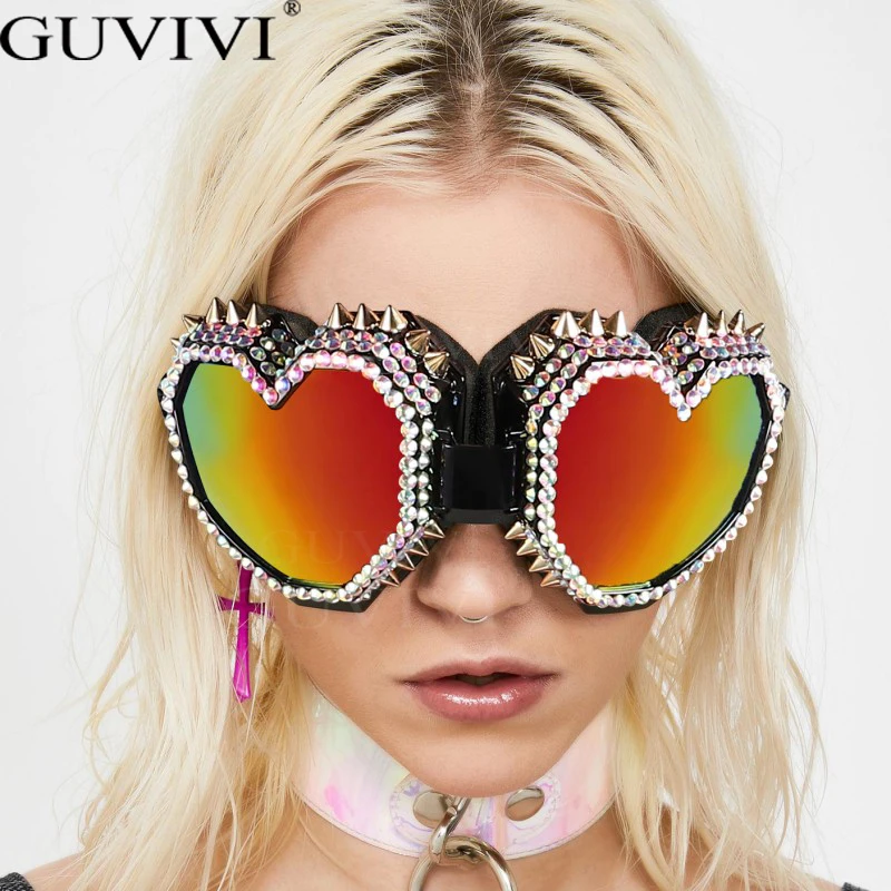 Y2K Hispter Neccessory Oversized Diamond Heart Sunglasses Women Big Mirror Lens Goggle Sun Glasses Men Brand Designer Eyeglass
Y2K Hispter Neccessory Oversized Diamond Heart Sunglasses Women Big Mirror Lens Goggle Sun Glasses Men Brand Designer Eyeglass