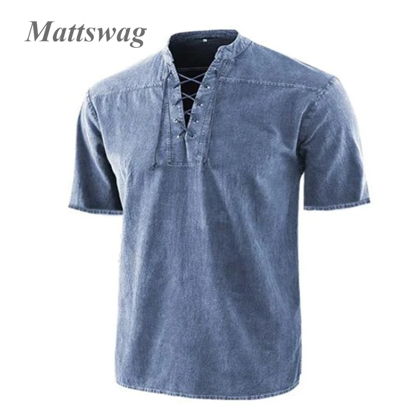 Men Vintage Washed Old Drawstring T Shirts Fashion Summer Short Sleeve Men's Clothing Regular Fit Casual Beach Vacation Chemise
Men Vintage Washed Old Drawstring T Shirts Fashion Summer Short Sleeve Men's Clothing Regular Fit Casual Beach Vacation Chemise