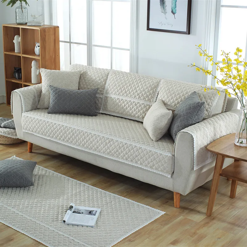 New Linen Solid Color Quilted Fabric Sofa Cushion Cushion Non-slip Sofa Cover Children's Crawling Cushion Coffee Table Seat Mat
New Linen Solid Color Quilted Fabric Sofa Cushion Cushion Non-slip Sofa Cover Children's Crawling Cushion Coffee Table Seat Mat