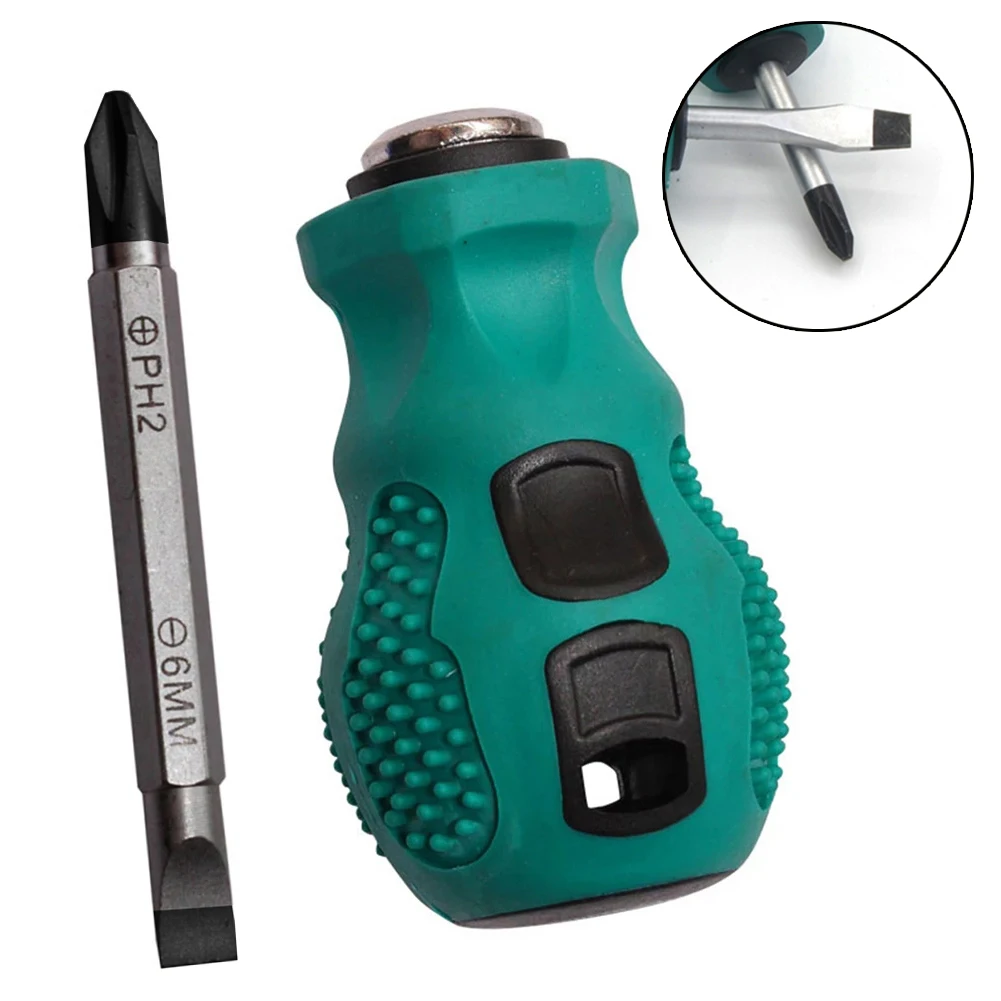 1PC Screwdriver Handle Bit Dual-Purpose Slotted Cross Stubby 2 In1 Magnetic Screwdrivers Repair Hand Tool For Repairing Works
1PC Screwdriver Handle Bit Dual-Purpose Slotted Cross Stubby 2 In1 Magnetic Screwdrivers Repair Hand Tool For Repairing Works