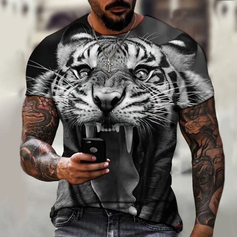 2022 Brand Men’s Shirt, Round Neck T-shirt, 3D Printing, Animal Tiger, Ferocious Fashion Trend, Summer New Style, Oversize
2022 Brand Men’s Shirt, Round Neck T-shirt, 3D Printing, Animal Tiger, Ferocious Fashion Trend, Summer New Style, Oversize