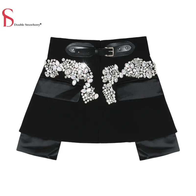 High Street Women's Heavy Industry Nail Bead Bling Spliced PU Buckle Loop Waist Seal Half Skirt
High Street Women's Heavy Industry Nail Bead Bling Spliced PU Buckle Loop Waist Seal Half Skirt